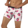 thumbnail image 2 of Rocae Hand Drawn Strawberry for Stretch Moisture-Wicking Underwear,Men's Underwear Boxer Briefs Medium, 2 of 9