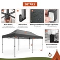 thumbnail image 7 of TROPOW 10x20 Heavy Duty Pop up Canopy Tent with 6 Sidewalls, Commercial Instant Canopies Tents for Parties Gazebos with Roller Bag, All Season Wind & Waterproof UPF50+,Thickened Hexagonal Frame, 7 of 7