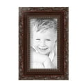 thumbnail image 2 of ArtToFrames 4" x 7" Classic Burgundy Picture Frame, 4x7 inch Brown Wood Poster Frame (WOM-4927), 2 of 7