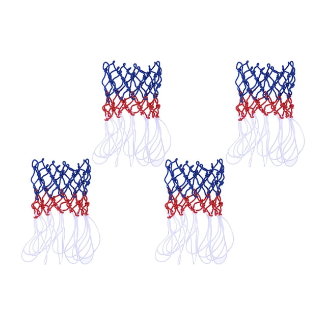 WASHWEPE 4 Pcs Filet de Basketball Professionnel en Nylon, Maille Robuste et Résistante à l'Usure pour Jantes d'Extérieur