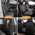 thumbnail image 3 of Seat Covers Custom Fit for Volvo S40 2004-2011 2 Seats Waterproof Leather Car Seat Covers Protectors with Lumbar Support Grey,Front Set(2 Seats), 3 of 11
