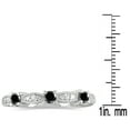 thumbnail image 3 of SZUL Women's 1/3 Carat TW Black and White Diamond Band in 10K White Gold, 3 of 4