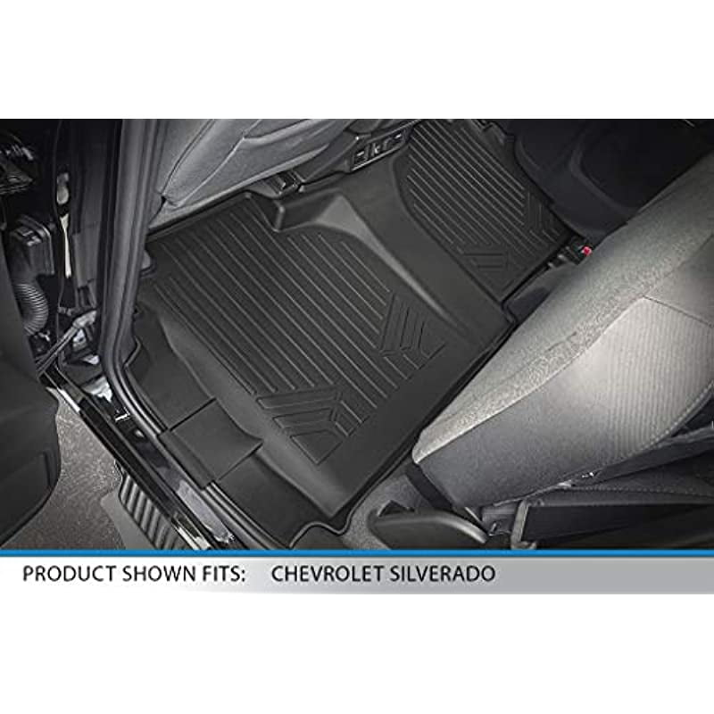 SMARTLINER Custom Floor Mats 2 Row Liner Set Black Compatible with 2019