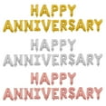 thumbnail image 4 of 16 Inch HAPPY ANNIVERSARY Letters Balloons Decorative Aluminum Film Balloons Set for Wedding Party (Rose Gold), 4 of 8