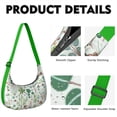thumbnail image 4 of Lightweight Hobo Bag featuring Watercolor Flower Pattern Adjustable Strap Smooth Zipper Nylon Material Suitable for Daily Use and Outdoor Activities, 4 of 5