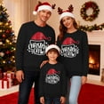 thumbnail image 2 of KHONTS Christmas Family Matching Sweatshirt Long Sleeve Cartoon Print Blouse Shirts Trendy Crew Neck Xmas Shirt for Family Kids Black, 2 of 6