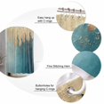 thumbnail image 5 of Extra Long Shower Curtain 72x96 Inch, Blue Gold Shower Curtain Waterproof Bathroom Decor Abstract Simple Minimalist Art Fabric Bath Curtain Set Accessories with Hooks, 5 of 6
