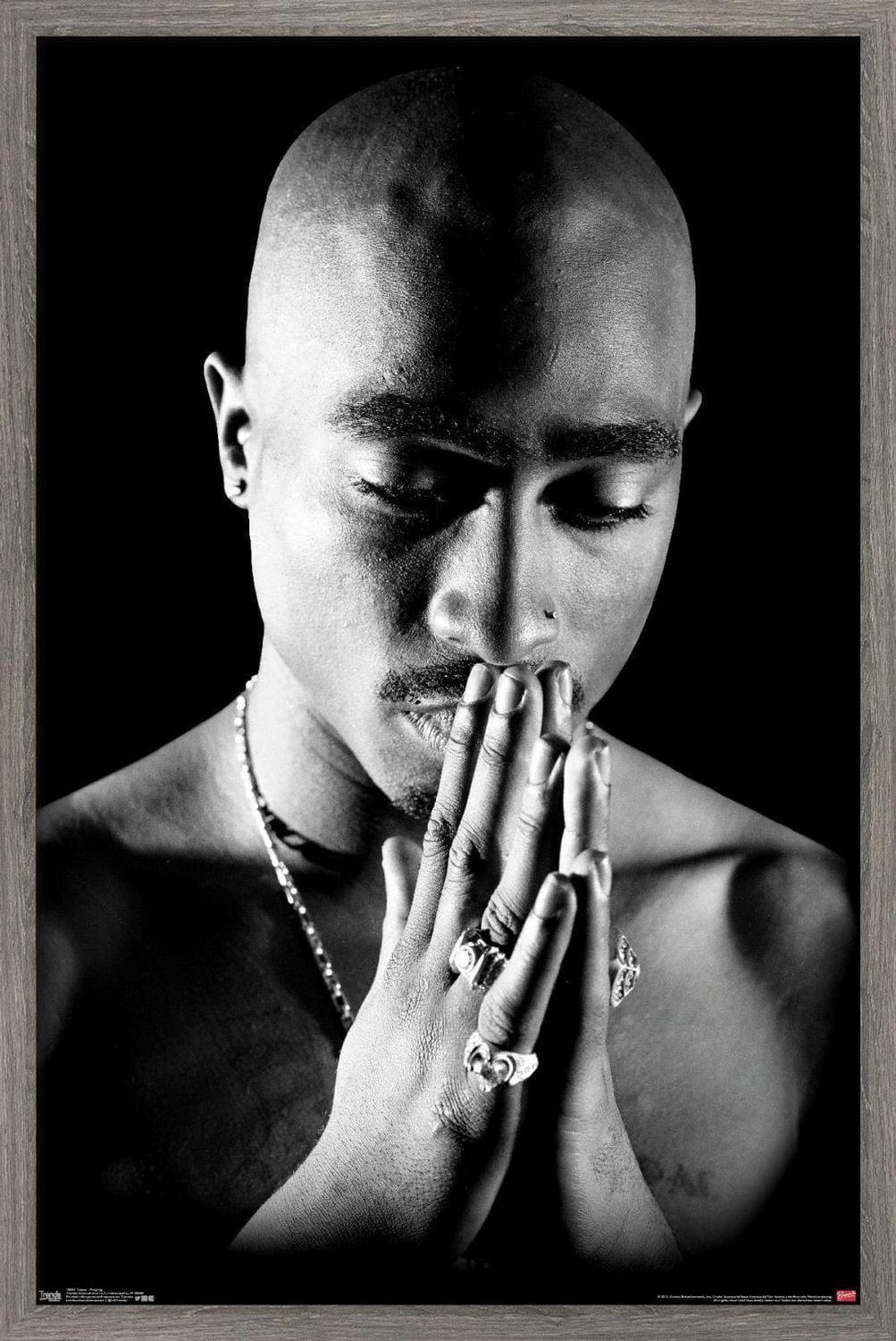 Tupac - Praying Wall Poster, 14.725" x 22.375"