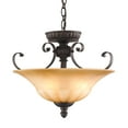 thumbnail image 2 of Golden Lighting 7116-SF LC Mayfair Semi Flush Mount Light, Leather Crackle, 2 of 5