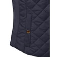 thumbnail image 4 of FashionOutfit Women's Solid Full Zip Up Closure Faux Shearing Lined Quilted Padding Hoodie Vest, 4 of 5