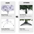 thumbnail image 3 of Árbol de Navidad SPSUPE artificial de PVC blanco de 9 pies con soporte de metal, 3 of 9