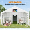 thumbnail image 2 of Jocisland 39x20x14 ft Large Inflatable Nightclub Tent for Adults with Pavilion Rest Area, White Inflatable Night Club Gazebo for Wedding, Birthday, 2 of 9