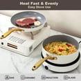 thumbnail image 4 of Oubrl 14 Piece Ceramic Nonstick Cookware & Kitchen Set, Beige and Gold, 4 of 7