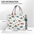 thumbnail image 3 of Large Capacity Tote Bag,White Cartoon Dinosaurs Volcanoes Pattern Handbag Fashion Luxury Tote Bag,15.7"x13"x 5.1" Inches,Laptop Compatible, 3 of 6