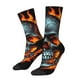 thumbnail image 1 of Fotbe Flame Metal Skull Calcetas Largas con Estampado para Hombre y Mujer – Calcetas de Compresión Transpirables y Elásticas, Viajar y Uso Diario Talla 5-11, 1 of 6