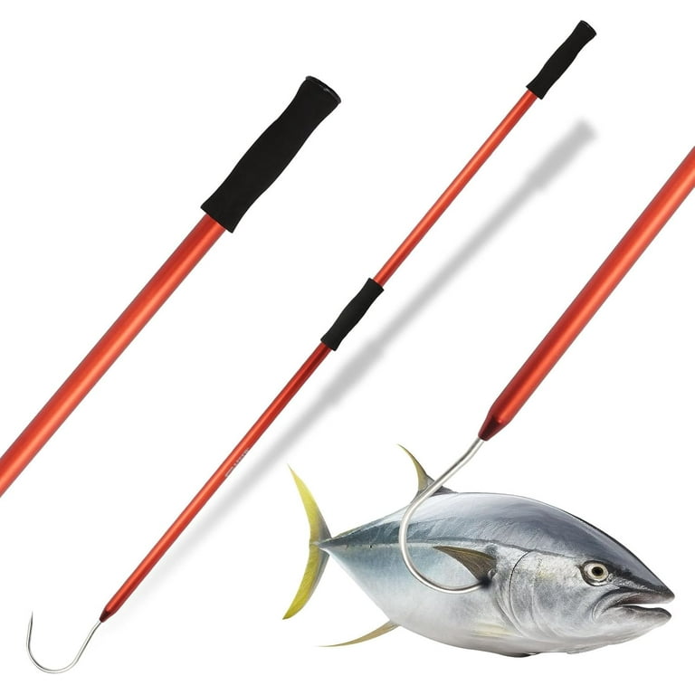 Fishing Gaff Fish Hooked Gig Harpoon Gigging Spear Harpoons Pole with Stainless Steel Gaff Hook for Large Fish Tuna, Flagfish, Steelhead, Salmon, Fly, ... Fishing Gaff Fish Hooked Gig Harpoon Gigging Spear Harpoons Pole with Stainless Steel Gaff Hook for Large Fish Tuna, Flagfish, Steelhead, Salmon, Fly, ...