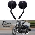thumbnail image 2 of Espejo retrovisor redondo retro de 8 mm para motocicleta, para Sportster XL883 XL1200 48 72 Dyna Softail Road Glide Low Rider Bobber Chopper, 2 of 5