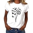 thumbnail image 6 of Guluxicc Womens Graphic T Shirts Crew Neck Casual Classic Comfy Trendy T Shirts for Women, 6 of 7
