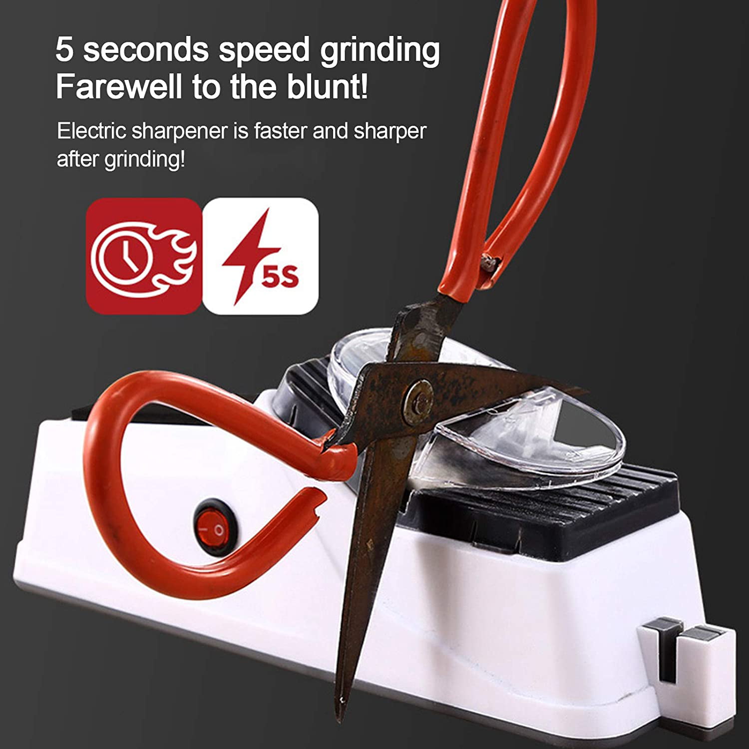 1pc Household Electric Knife Sharpener, Multifunctional Automatic Knife And  Screwdriver Grinder For Fruit Knives, Screwdrivers, Etc.