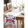 thumbnail image 2 of Independence Day Butterfly Table Runner-36 Inch Long Red Blue 4th of July USA Flag Table Runners Linen Burlap Tablerunner for Kitchen Dining Room Holiday Party, 2 of 9