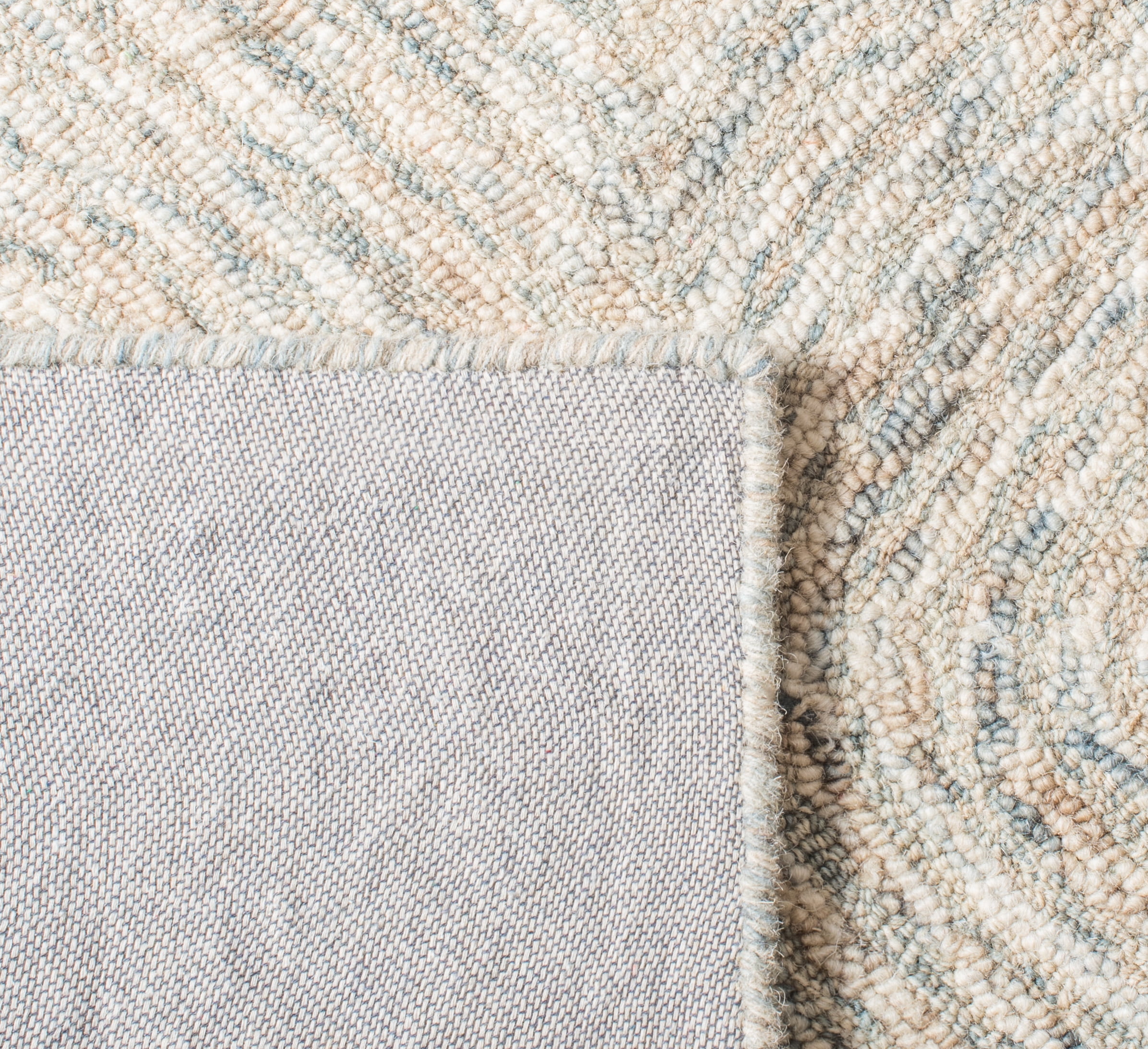 Safavieh Ikat Hartley Geometric Wool Area Rug, Beige/Gray, 6' x 6' Round