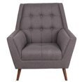 thumbnail image 2 of HERCULES Kensington Series Contemporary Black Fabric Tufted Arm Chair, 2 of 5