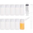 thumbnail image 1 of 1 juego de 10 botellas de viaje de 1 oz, tubos de viaje pequeños, tapa abatible de plástico, botellas de muestra, botellas de viaje rellenables, 1 of 7