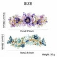 thumbnail image 3 of 4 Pack Fancy Delicate Floral Butterfly Leaf Jeweled Gems Rhinestone Glitter Sparkly Metal Hair Clips Snap Barrettes Grip Hairpins Clamp Thick Hair Ponytail Holder Bun Accessories for Women, 3 of 4