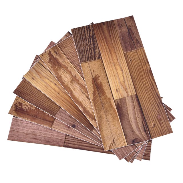 Pegatinas de pared de veta de madera BuyWeek 18 piezas material PVC