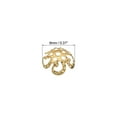 thumbnail image 2 of Uxcell Flower Bead Caps, 100Pcs 8x3mm Hollow Metal Spacer Bead End Caps Rose Gold, 2 of 6