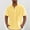 Yellow, variant on Blczomt Button Down Shirts for Men Plain Short Sleeve Casual Shirts Solid Color Yellow Button-Up Linen Summer Beach Clothes