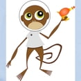 thumbnail image 2 of CafePress - Space Monkey Infant Creeper - Baby Light Bodysuit, Size Newborn - 24 Months, 2 of 4