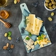 thumbnail image 5 of Flower Cutting Board, Close Look to Flora Arrangement X-ray Effect Nature Image Art Print, Decorative Tempered Glass Cutting and Serving Board, Wine Bottle Shape, Teal White, by Ambesonne, 5 of 5