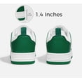 thumbnail image 5 of LUCKY STEP Womens Fashion Faux Leather Sneakers Low Top Lace Up Casual Shoes,Green&white, 5 of 10