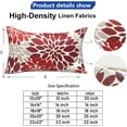thumbnail image 4 of Decorative Throw Pillow Covers Set of 2 Wine Red Pillow Covers 12x20 inch Throw Pillow Cases Linen Square Pillow Case,Farmhouse Outdoor Modern Floral Pillow Covers for Couch Sofa Living Room, 4 of 6