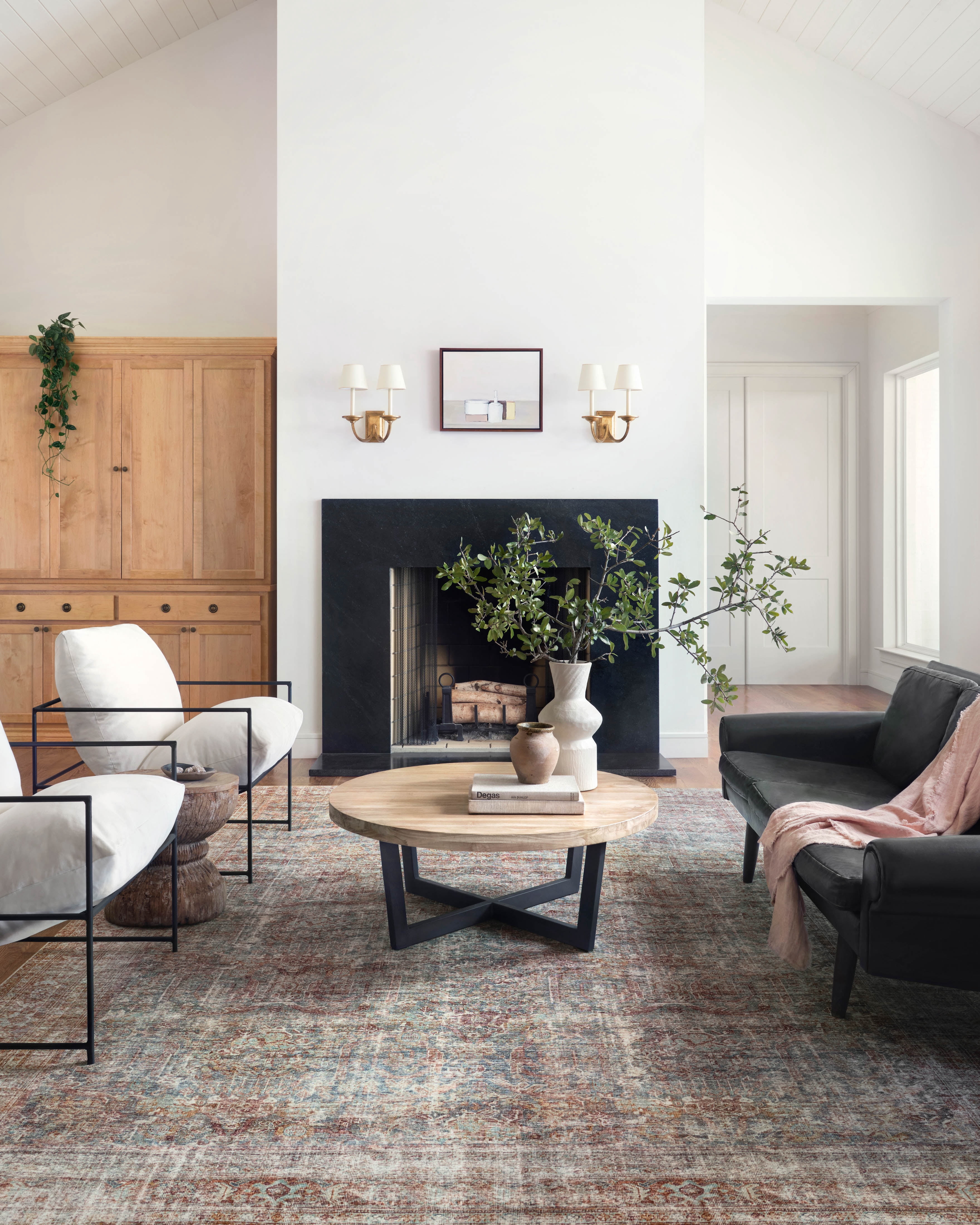 Chris Loves Julia x Loloi Jules Lagoon/Brick 2'-3" x 3'-9" Area Rug