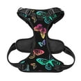 thumbnail image 2 of No Pull Dog Harness For Dogs Easy Walk Dog Vest Adjustable Collars Harnesses & Leashes Set Breathable Oxford Outdoor Walking Safety Reflective Strip Rainbow Butterflies, 2 of 9