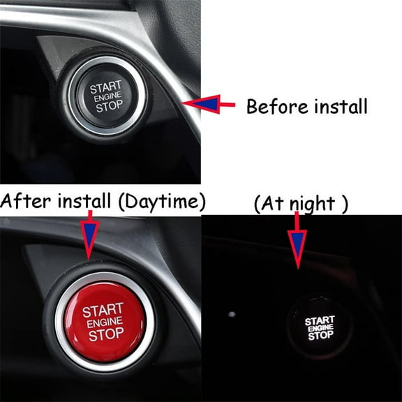 Phyun Red Engine Start Stop Switch Button Trim For Alfa Romeo Giulia Stelvio 2017-2022