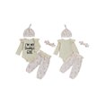 thumbnail image 2 of BemeyourBBs Newborn Baby Girls Outfit I'M My Daddy's Girl Letter Print Romper Floral Pants Set Headband Hat Spring Fall Winter Clothes, 2 of 9