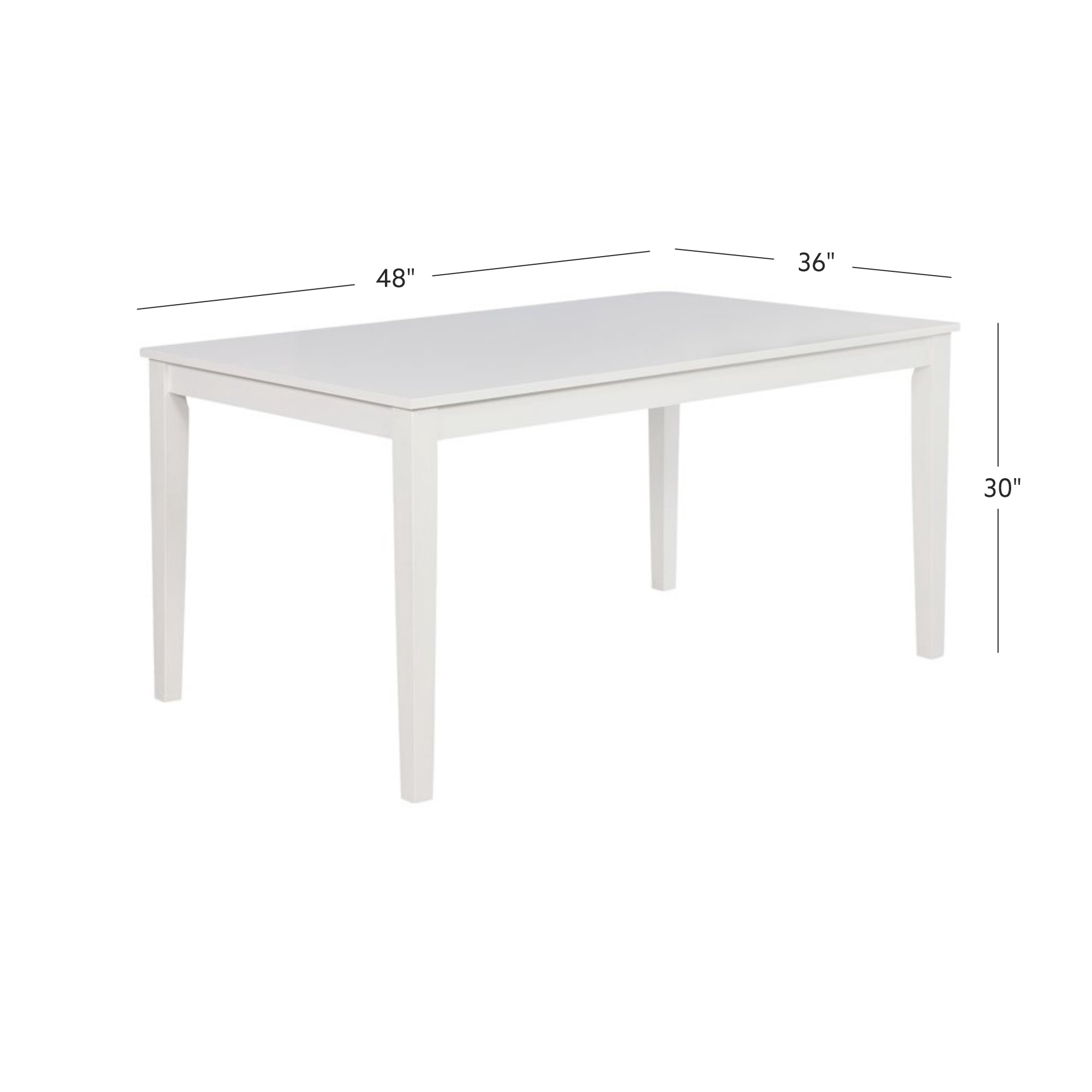Powell Stacie Rectangle Dining Table, White