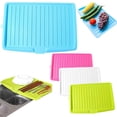thumbnail image 5 of YWIYIUD 1PC Kitchen Plastic Dish Drainer Board, Large Draining Tray with Side Drop, Water Drain Board Drying Plate Dish Strainer Mat with NonSlip Base for Bowl Cup Kitchenware 17.7x12.4inch, 5 of 6