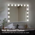 thumbnail image 2 of Spaco Vanity Mirror with Lights, Bluetooth Speaker, 15 LED Bulbs, USB Charging, 3 Color Modes, White+Silver, 2 of 7