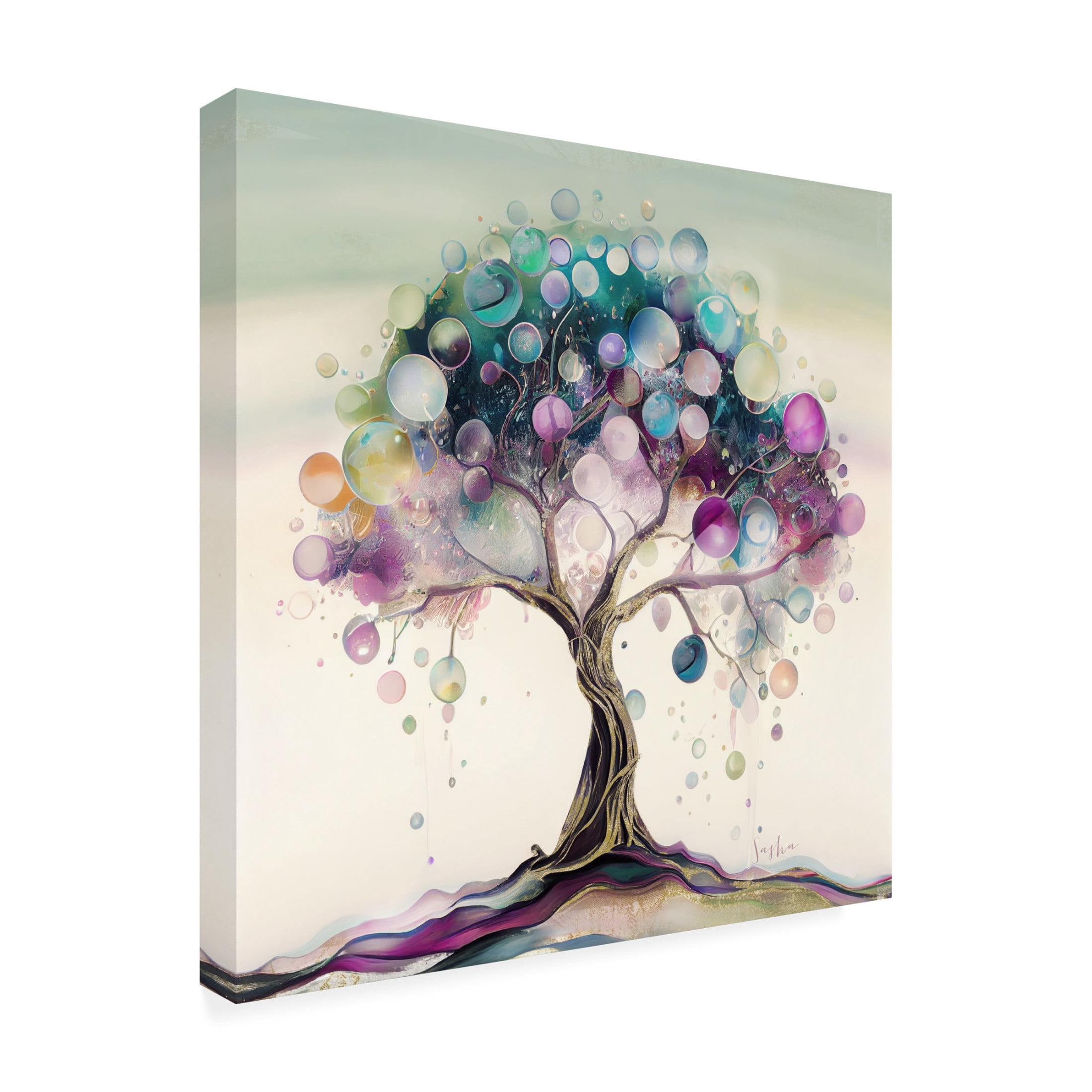 Canvas Wall Art - Sasha 'The Test Dream' Wall Art for Living Room, Bedroom, or Office Décor by Trademark Fine Art - 14 x 14 Inches