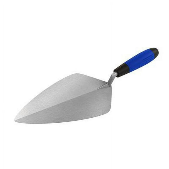 Wide London Pro Carbon Steel Brick Trowel - 11" With Comfort Grip Handle