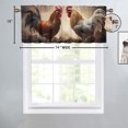 thumbnail image 4 of Farmhouse Rooster Window Curtain Valances Chicken Stand on Stone Country Animals Privacy Window Valances for Living Room Kitchen 54 by 18 in, 1 Panel, 4 of 6