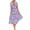 002 Purple, variant on Hvot&aat Women Summer Casual Bohemian Floral Dresses Puff Short Sleeve Tiered Ruffle Flowy Swing Dress