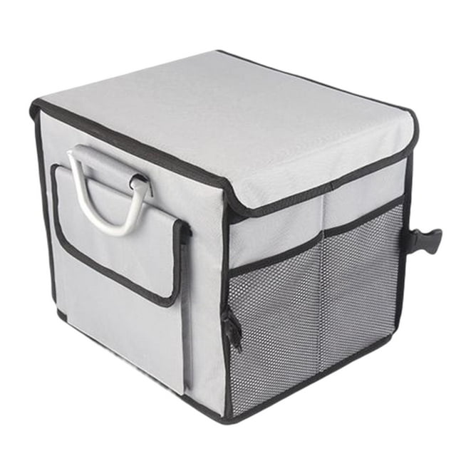 Organizador plegable de maletero de coche con 2 compartimentos, resistente y duradero para SUV con Gris