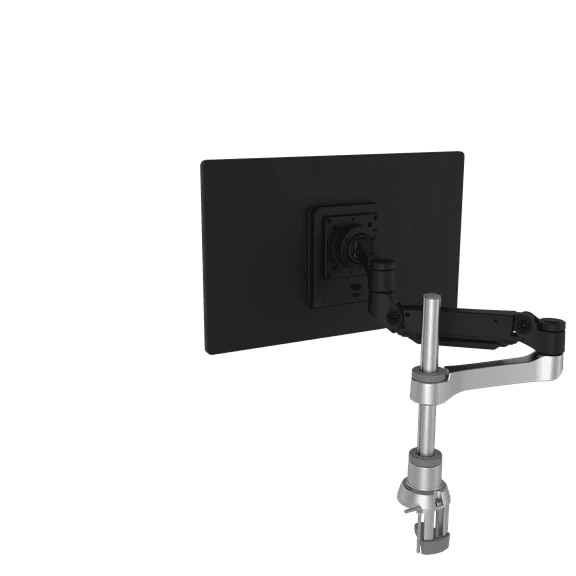 R-Go Caparo 4 Desk Mount for Monitor - Matte Silver, Black