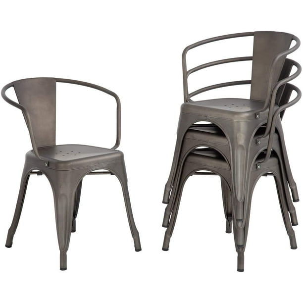 Fdw 18 Dining Chairs Set Of 4 Indoor, Comfortable Metal Outdoor Dining Chairs