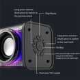 thumbnail image 3 of V8 Transparent Mecha Speakers Bluetooth 5.0 Wireless Double Bass Diaphragm Subwoofer Music TWS RGB Light Mini Party Loudspeaker, 3 of 8